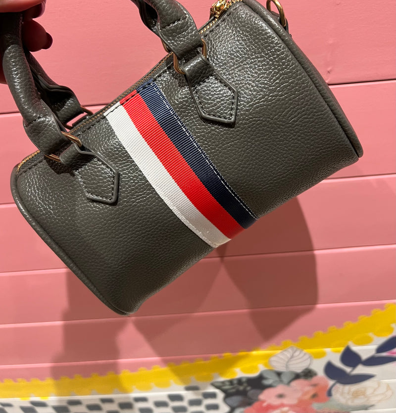 Handbag | Duffle with stripe - assorted | Tiny Treats and Zomi Gems