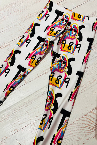 Tween Bottoms| Taylor Swift Inspired Print Leggings | 1989 Collection