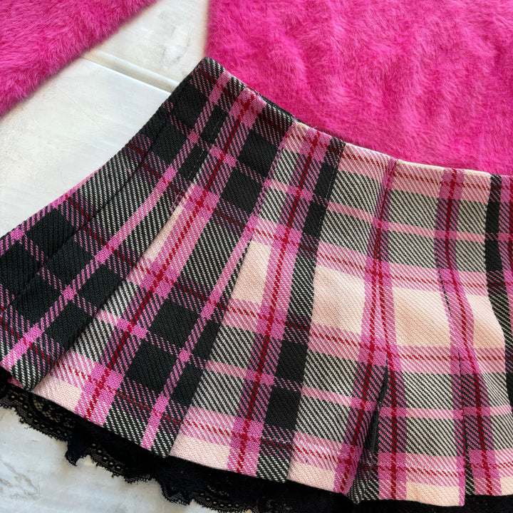 Tween Bottoms | Elicia Pink Plaid Skirt | Katie J NYC