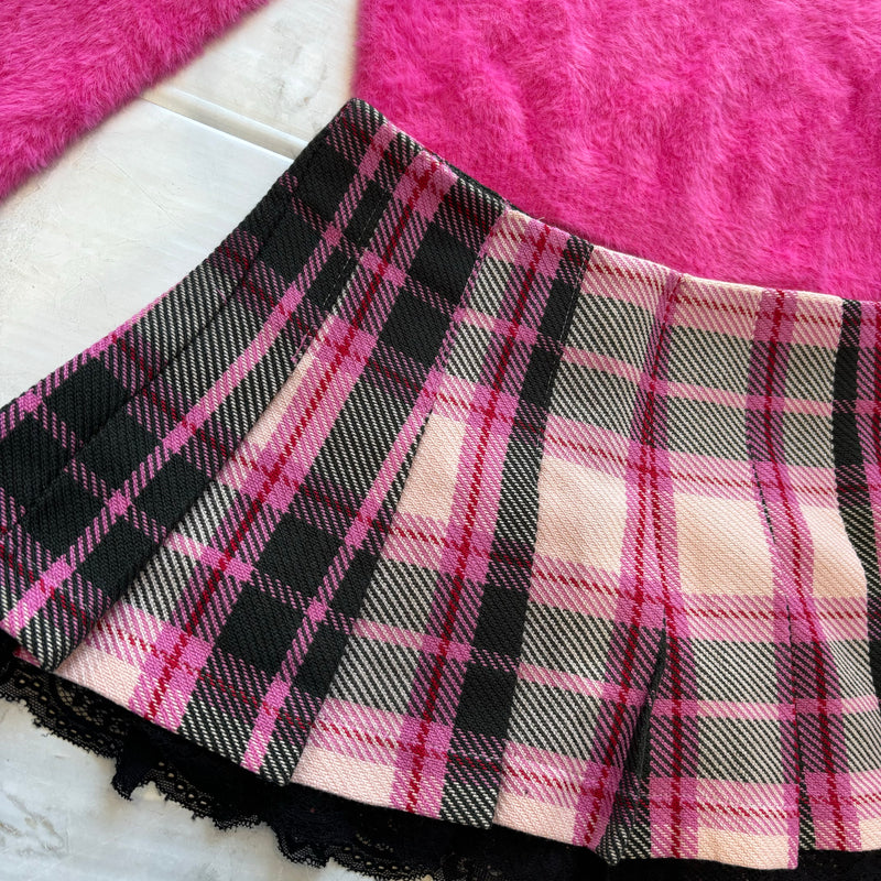 Tween Bottoms | Elicia Pink Plaid Skirt | Katie J NYC