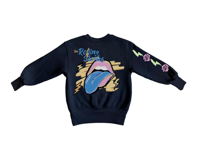 Tween Sweatshirt | Rolling Stones Crew Sweatshirt | Rowdy Sprout