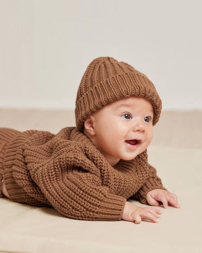 Baby Sweater | Chunky Knit Sweater in Cinnamon| Quincy Mae