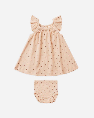 Baby Girl Dress | Ruffle Swing - Strawberries | Quincy Mae