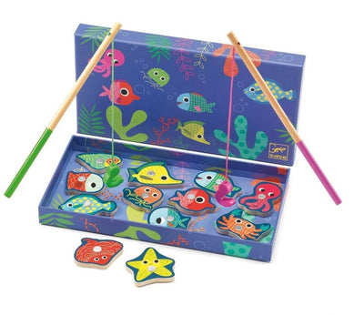 Toys | Colour Wooden Magnetic Fishing Game | Djeco