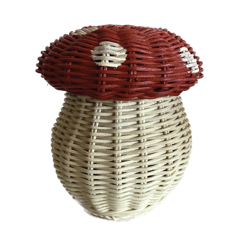 Mini Rattan Basket that looks like a Toadstrool