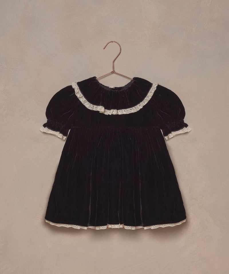 Girls Dress | Amelia Velvet Black Dress  | Noralee