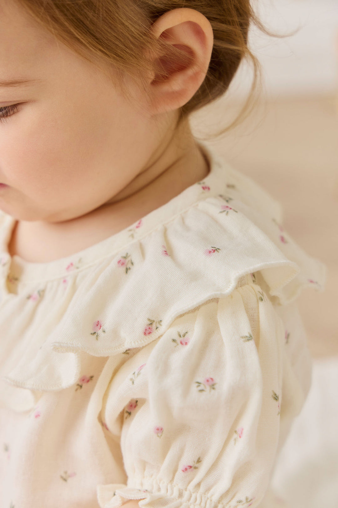 Girls Tops | Organic Muslin Cotton Alora Top- Willow Rose | Jamie Kay