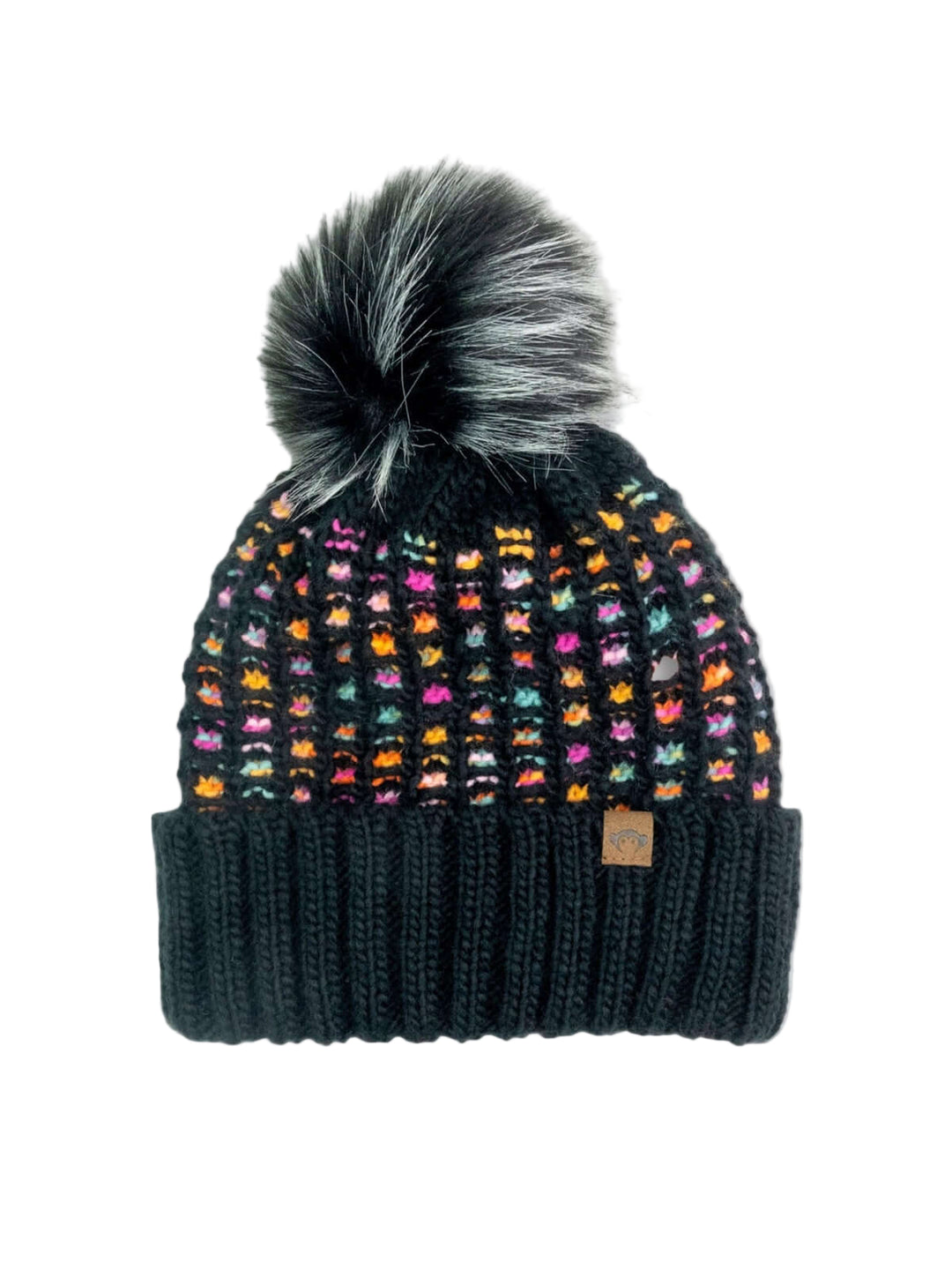 Hat | Kathleen Beanie- Black and Pink | Appaman
