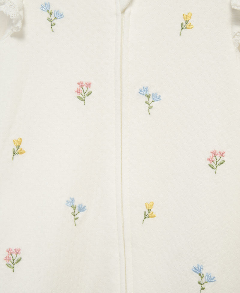 Baby Girl Footie | 2 Way Zip: Flora Footie | Little Me