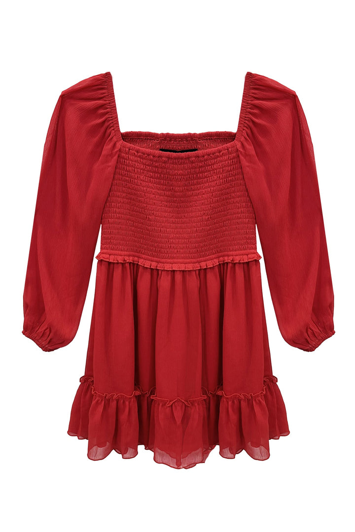 Tween Mini Ruby Tween Dresses | Molly Dress - Ruby Red | Katie J NYC – The Ridge Kids