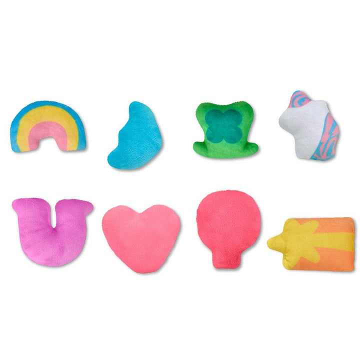 Iscream Lucky Charms Packaging Plush Toy with 8 removable plush toys.