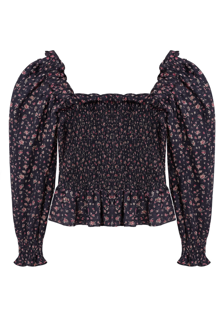 Tween Tops | Mikaela Top - Midnight Ditsy | Katie J NYC