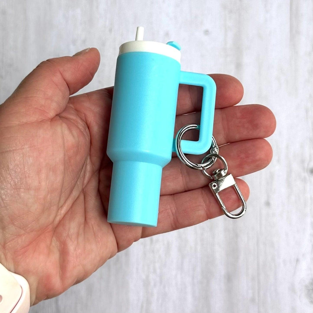 Mini Tumbler Light Blue Key Chain from Iconic Mi