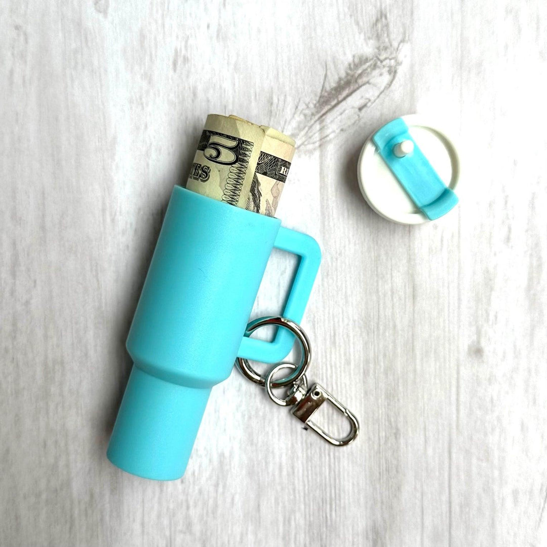 Mini Tumbler Light Blue Key Chain from Iconic Mi