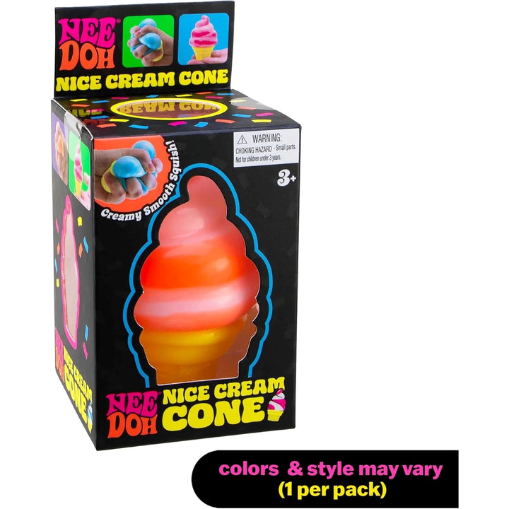 Box of Nee Doh Nice Cream Cone toy with colorful packaging