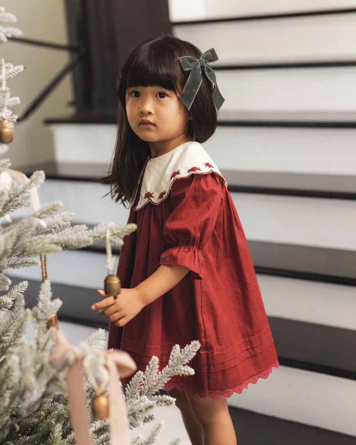 Baby Girl Dresses | Mabel Dress- Ruby | Noralee