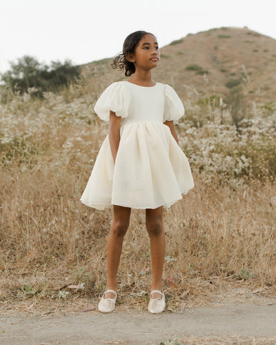 Girls Dress | Sofia Dress in Ivory  | Noralee