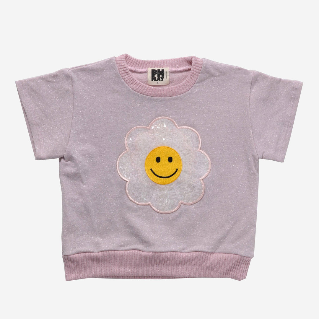 this picture shows the metallic sparkle in the fabric of the top. 