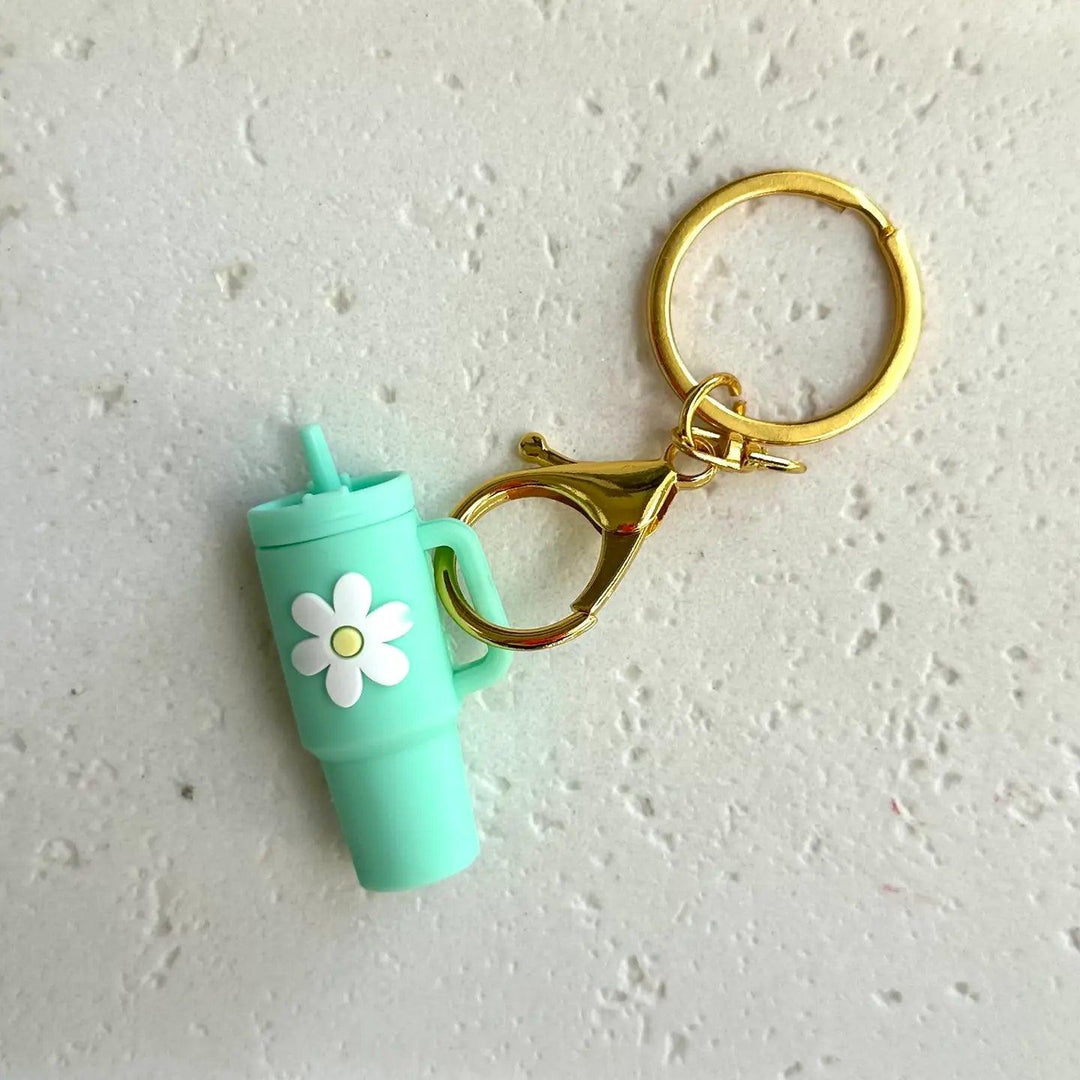 Key Chain | Petite Tumbler Key Chain in Aqua Mint | Iconic Mi