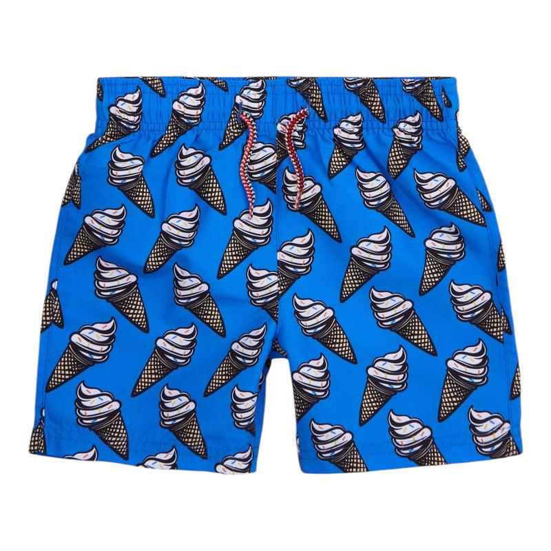 boys swim trunks with big ice cream cones all over the bathing suit
