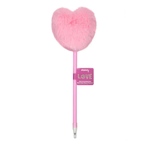 Pens | Pink Furry Heart | IScream