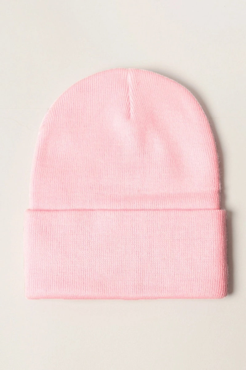 Pink Knit Cuff Hat from Fashion City