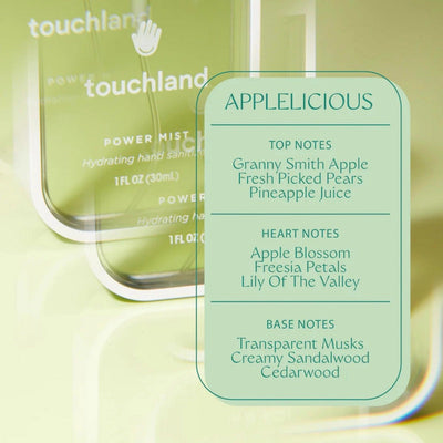 Touchland Applelicous Sanitizer Power Mist Top Notes, Heart Notes, Base Notes