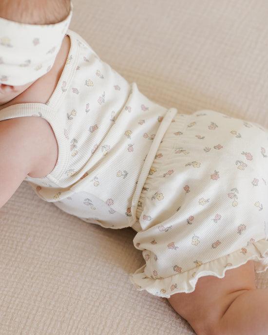 close up of the tiny pastel florals 