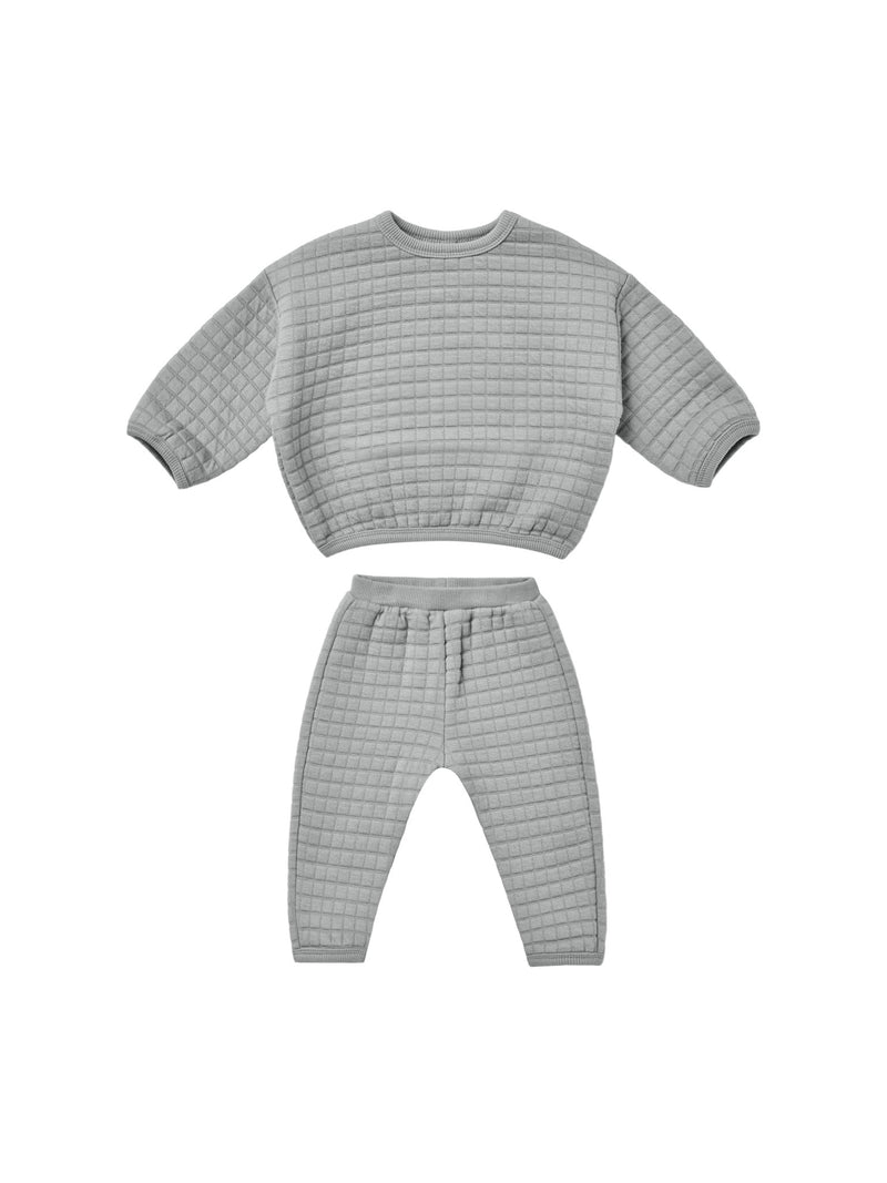Kids Matching Set | Quilted Sweater & Pant Set| Quincy Mae