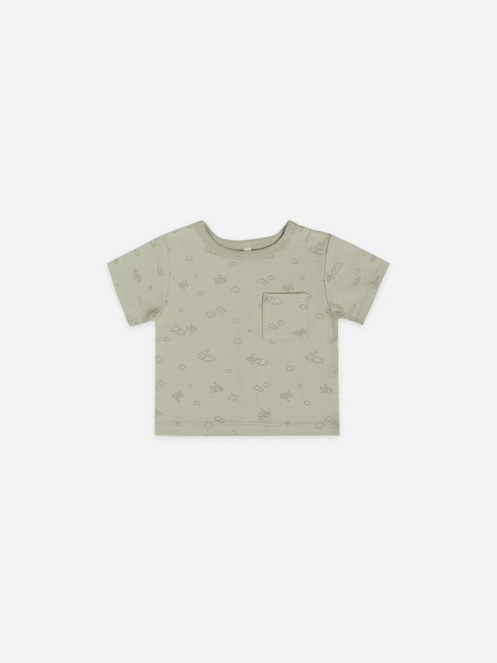 Baby Top | Boxy Tee- Airplanes | Quincy Mae