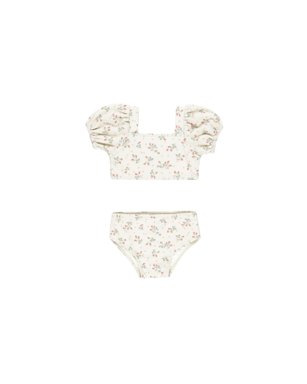 Quincy Mae Zippy Two Piece Strawberries Swimwear