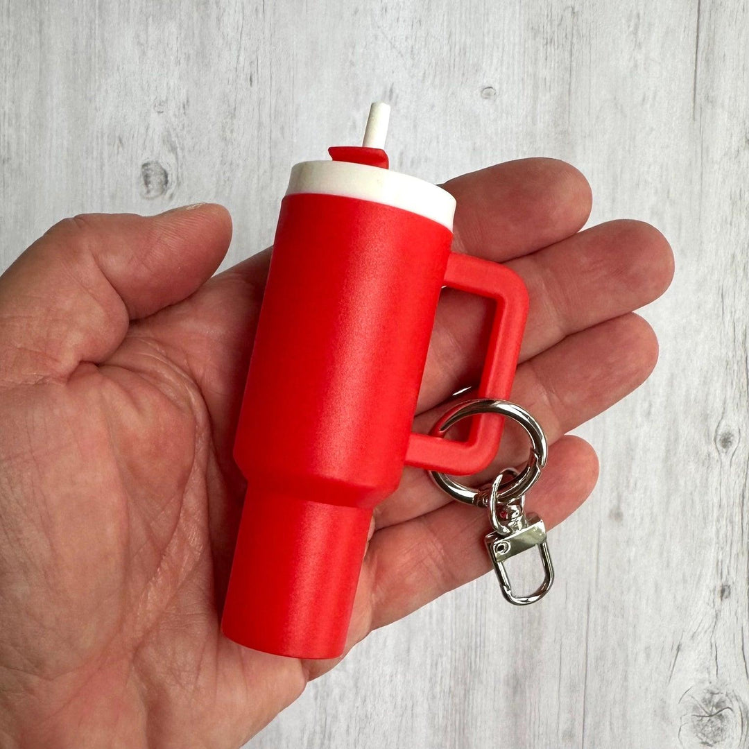 Mini Tumbler Key Chain in Red from Iconic Mi