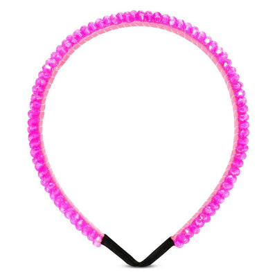 bright pink beaded headband