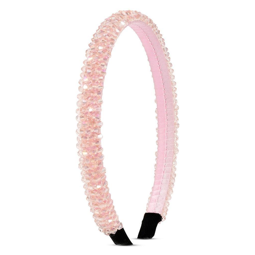 light pink beaded headband