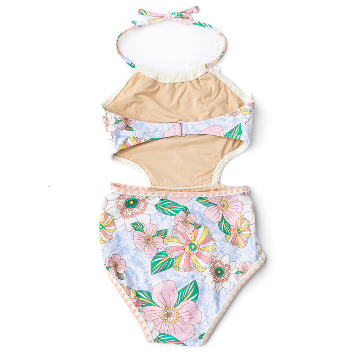 Tween Swimwear | Crochet Halter Retro Floral | Shade Critters