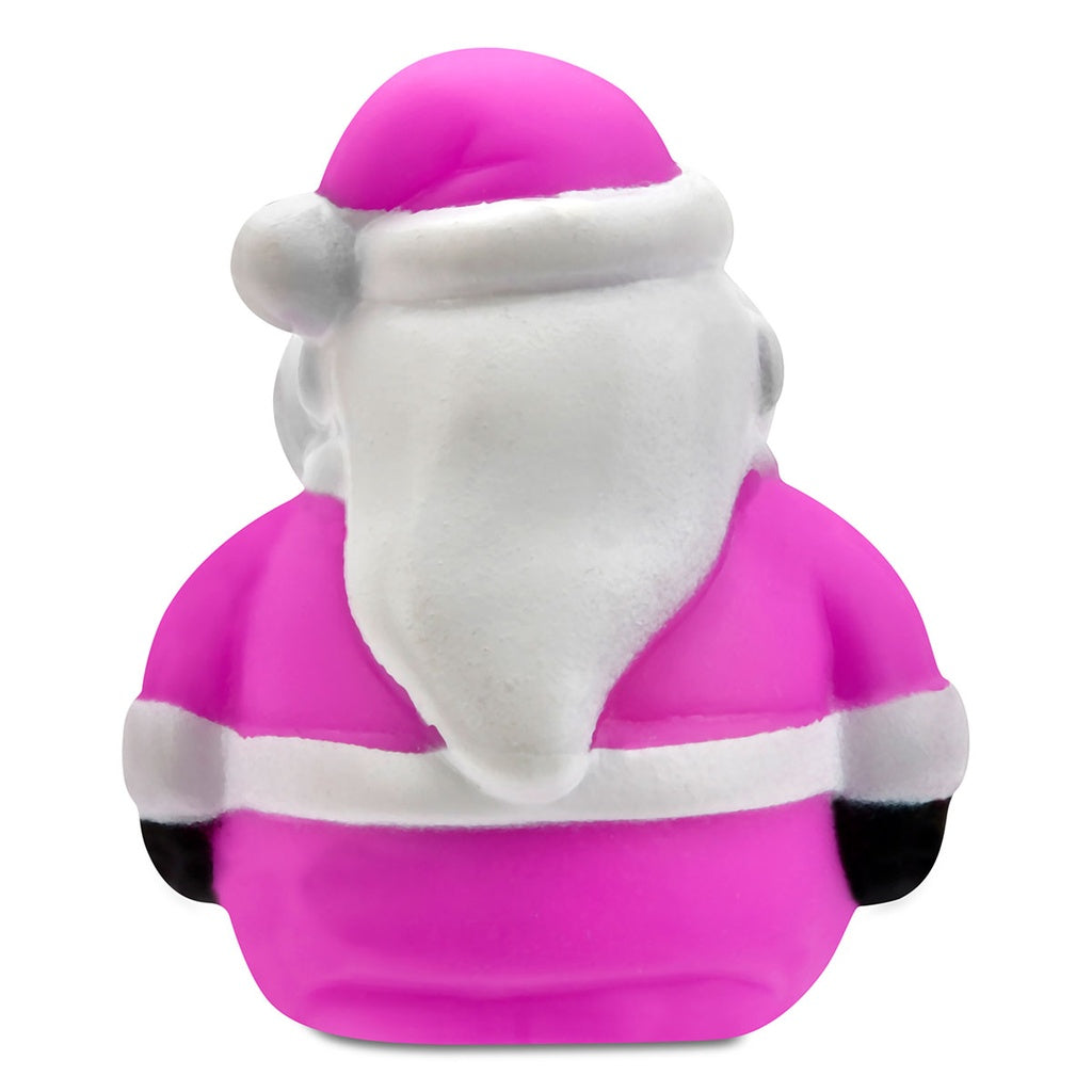 Pink and white Santa Claus figure on a white background