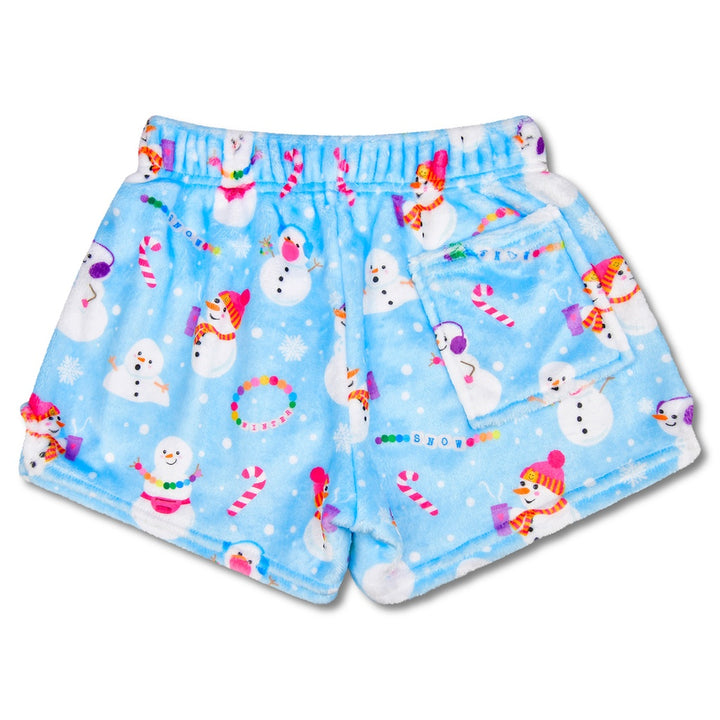 Tween Bottoms | Plush Shorts - Snow Day | IScream