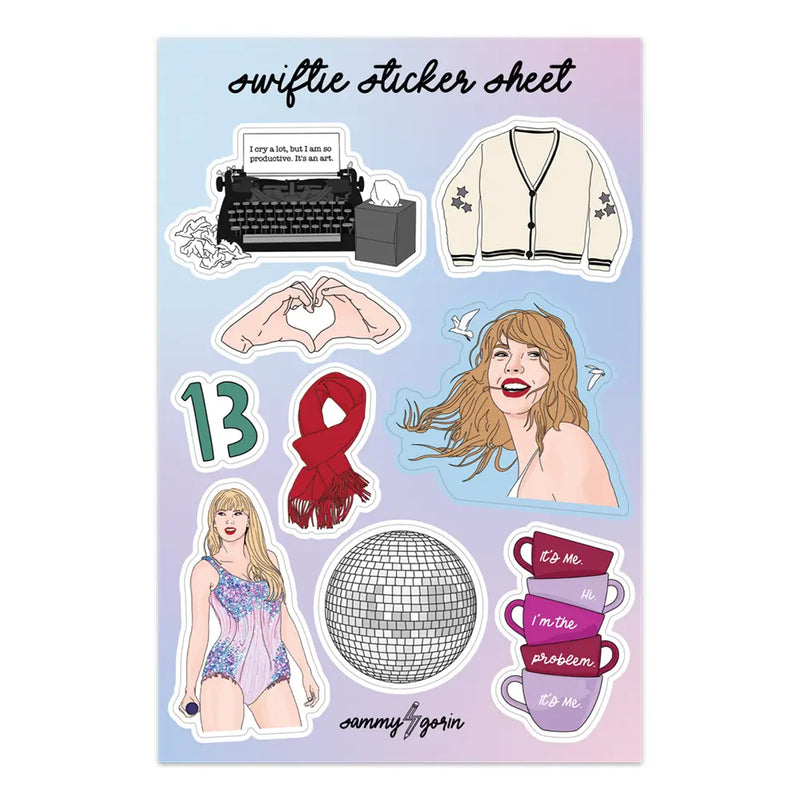 Creative Stationary | Taylor Swift Sticker Sheet |Sammy Gorin