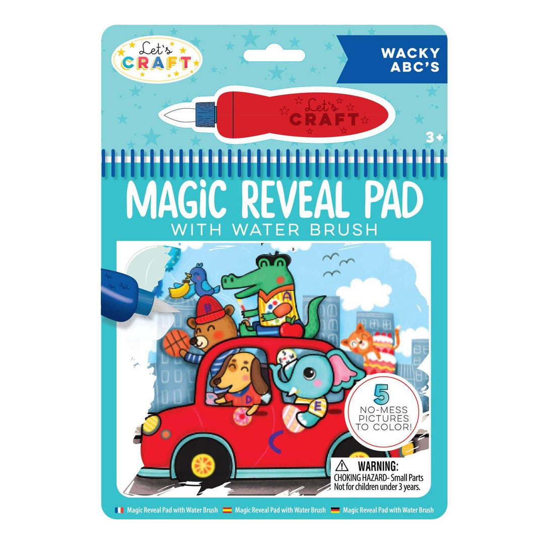 magic reveal pad in the theme of wacky abcs 