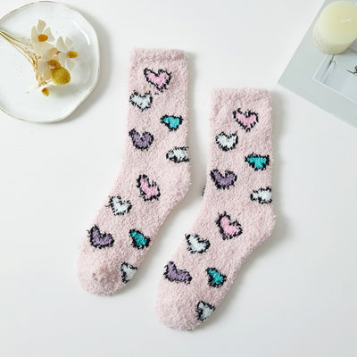 Tween Socks | Heart Patterned Winter Socks | Fashion City