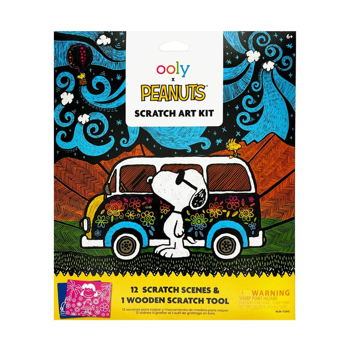 the front of the scrach art kit with Snoopy on the cover. 