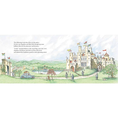 example of inside pages with a big picture of a castle