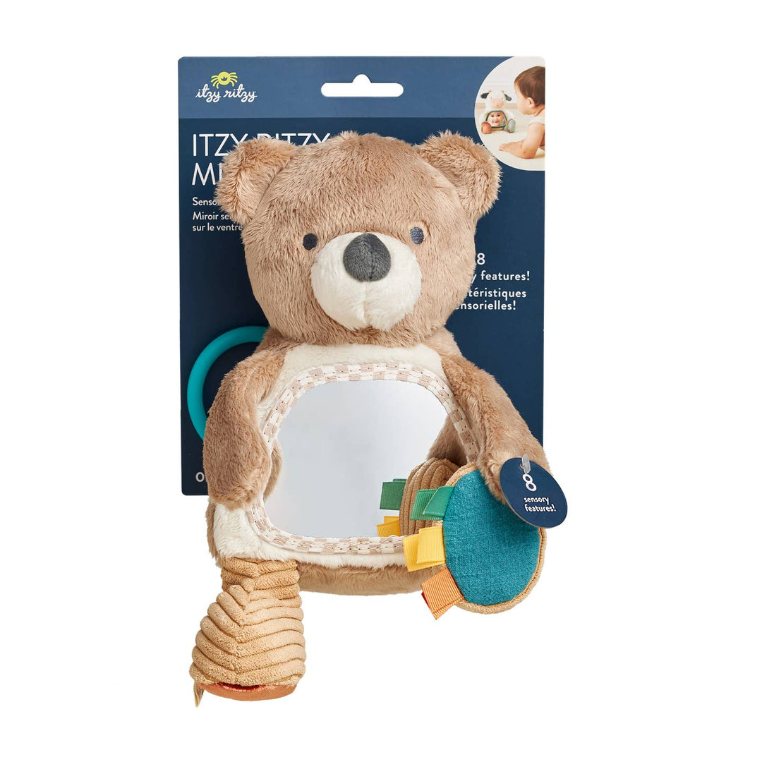 Teddy bear toy with packaging on a white background