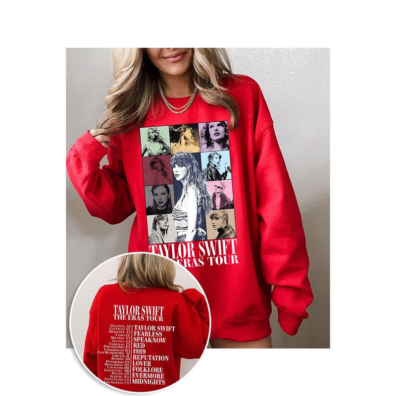 Unisex Sweatshirt | Taylor Swift The Eras Tour Red Sweatshirt| Colorbear