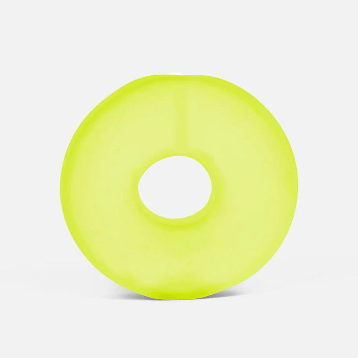 Yellow donut-shaped squish toy 