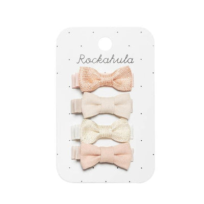 Alligator Clip Set | Mini Bow Set- Flora Linen | Rockahula Kids - The Ridge Kids