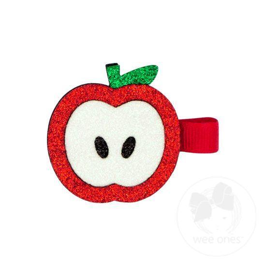 Alligator Hair Clip | Glitter Apple | Wee Ones - The Ridge Kids