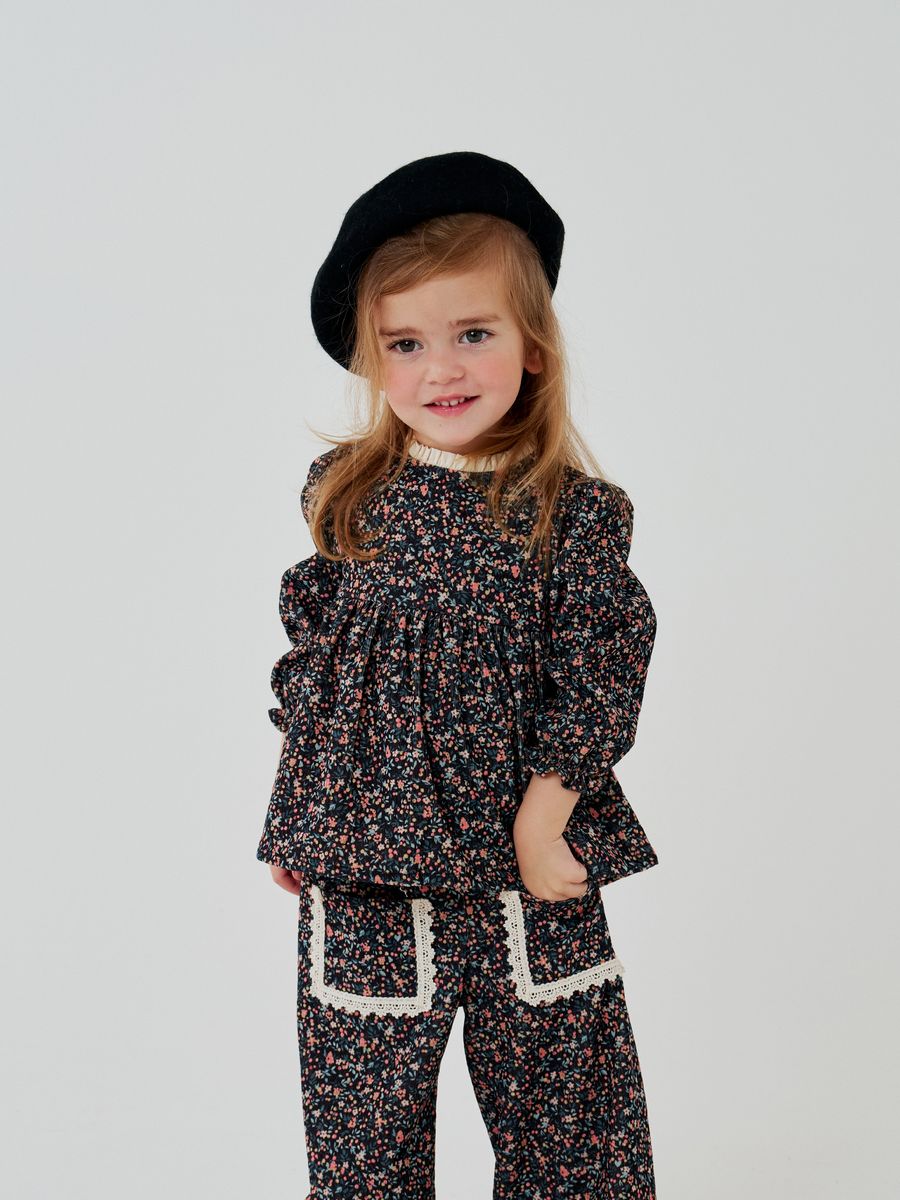 Girls Sets | 2PCS: Amelia Frill Blouse and Pants | Petite Hailey