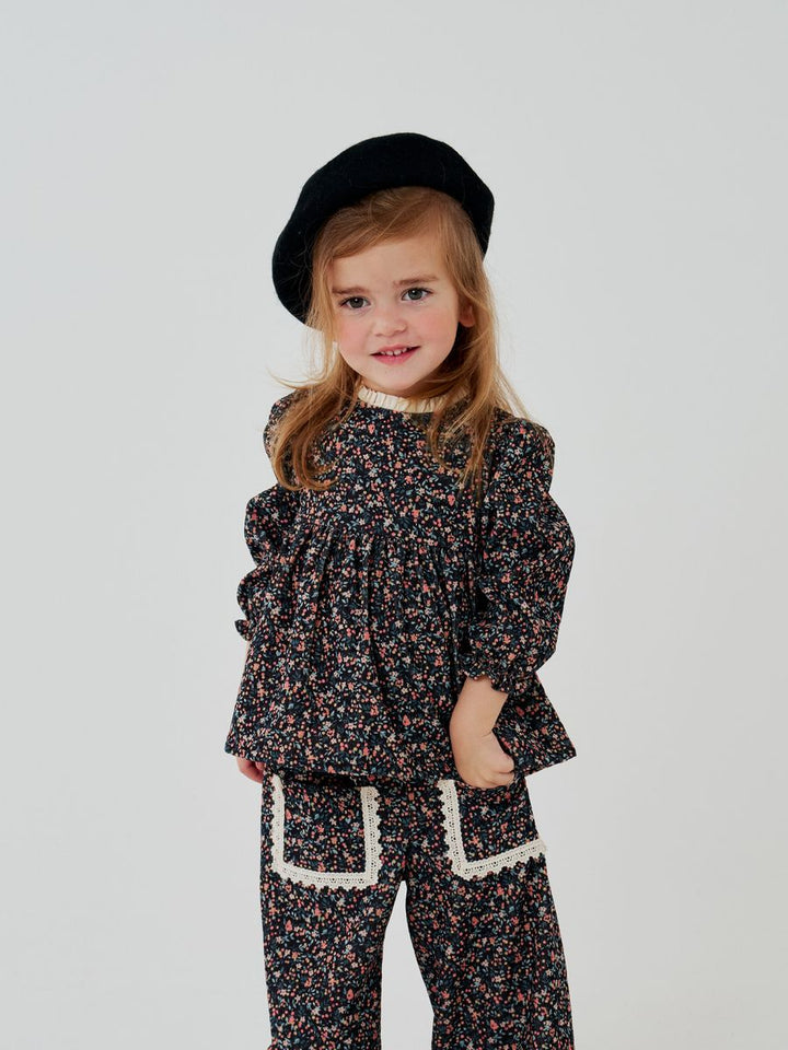 Girls Sets | 2PCS: Amelia Frill Blouse and Pants | Petite Hailey