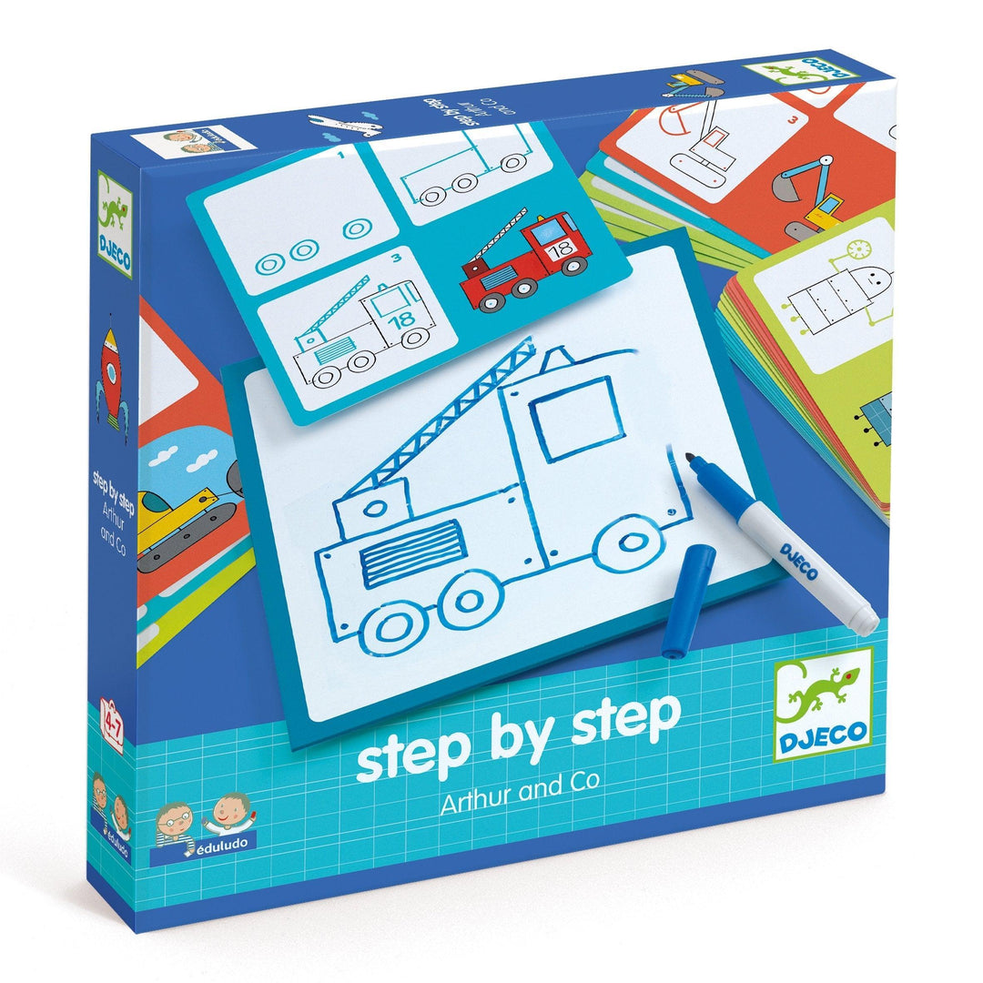 Step By Step Activity Arts and Crafts | Learn to Draw, Step by Step- Blue | Djeco – The Ridge ...